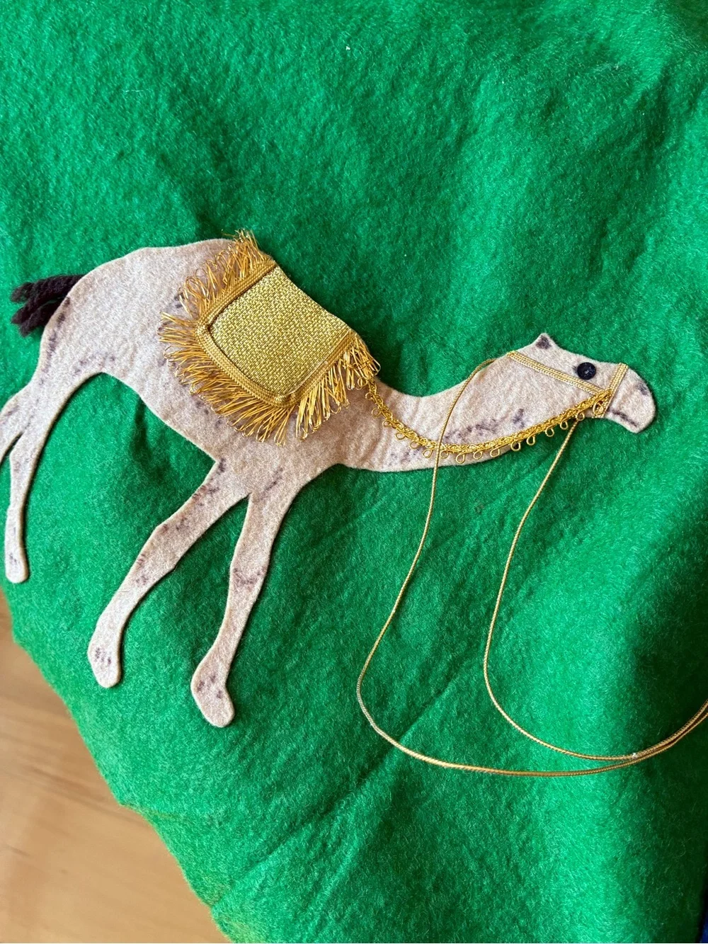 Authentic Vintage Bucilla Felt Three Wise Men Nativity Christmas Tree Skirt